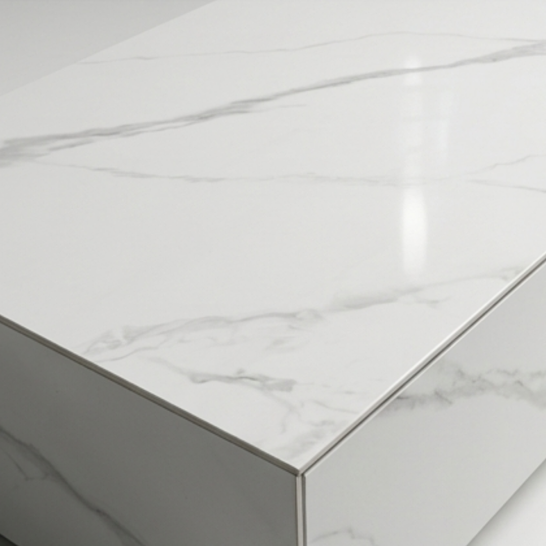 WHITE STONE COFFEE TABLE