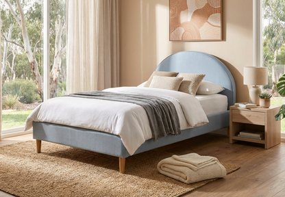 Alix Upholstered King Single Bed with Arched Headboard