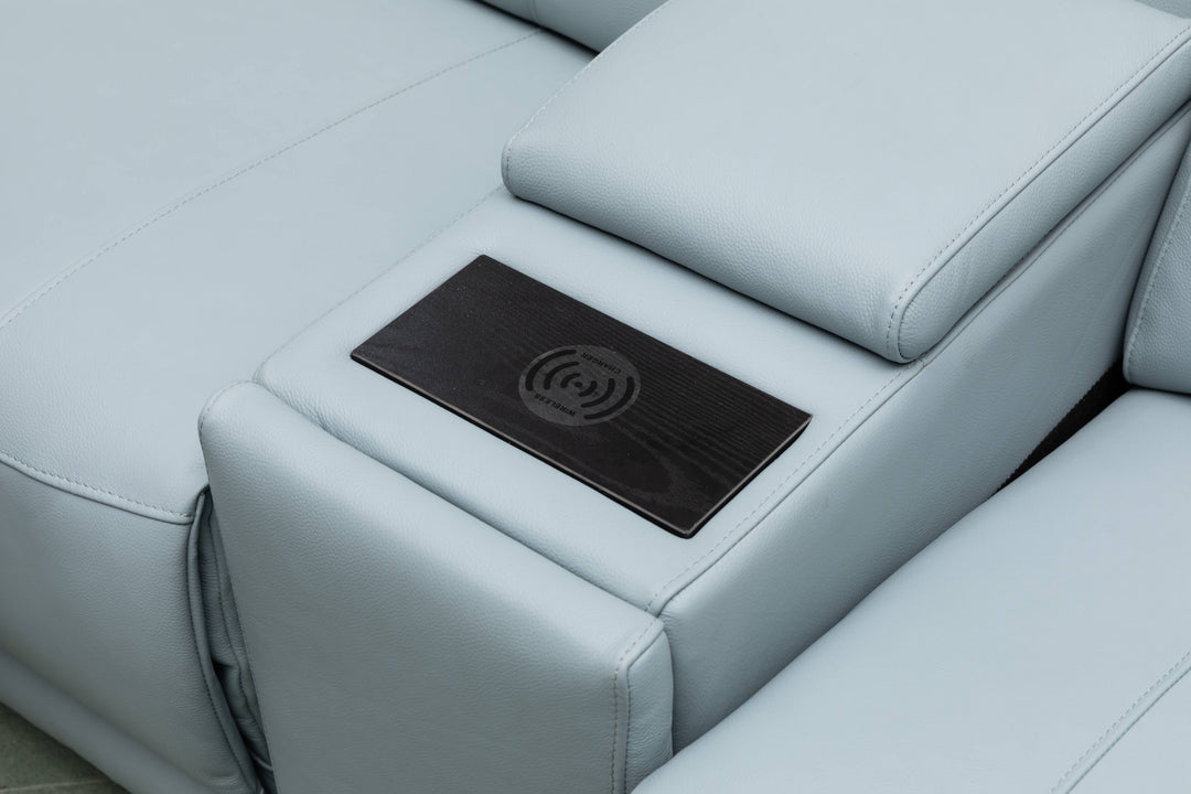 CENTRO THICK GENUINE LEATHER MODULAR ELECTRIC RECLINER