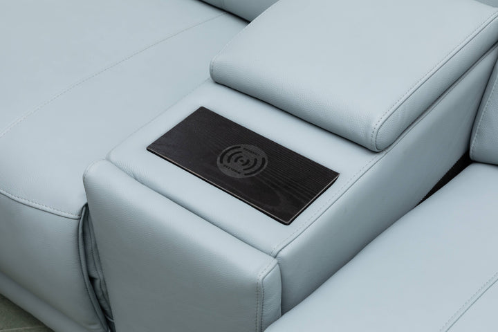 CENTRO THICK GENUINE LEATHER MODULAR ELECTRIC RECLINER
