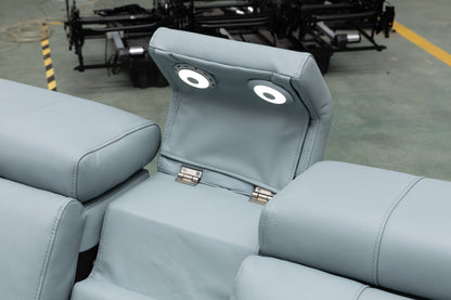 CENTRO THICK GENUINE LEATHER MODULAR ELECTRIC RECLINER