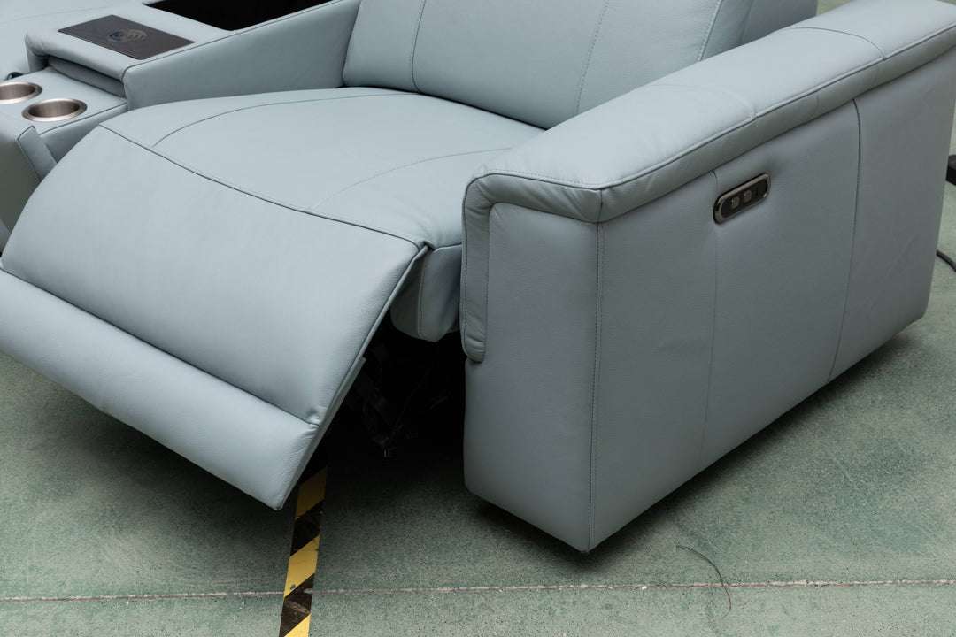CENTRO THICK GENUINE LEATHER MODULAR ELECTRIC RECLINER