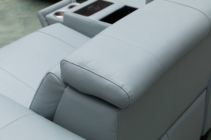 CENTRO THICK GENUINE LEATHER MODULAR ELECTRIC RECLINER
