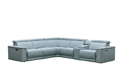 CENTRO THICK GENUINE LEATHER MODULAR ELECTRIC RECLINER