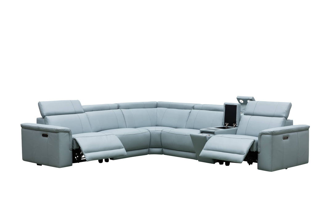 CENTRO THICK GENUINE LEATHER MODULAR ELECTRIC RECLINER