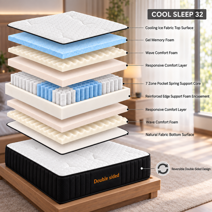 COOL SLEEP Reversible Firm Mattress