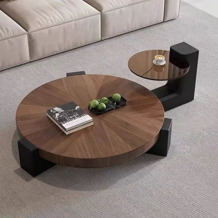 LUNA Coffee Table -  - Wood & Metal Contemporary Design