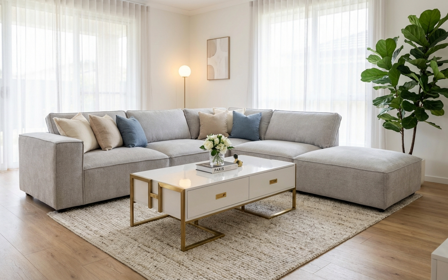 Kelly Deep Seat Sofa With Ottoman