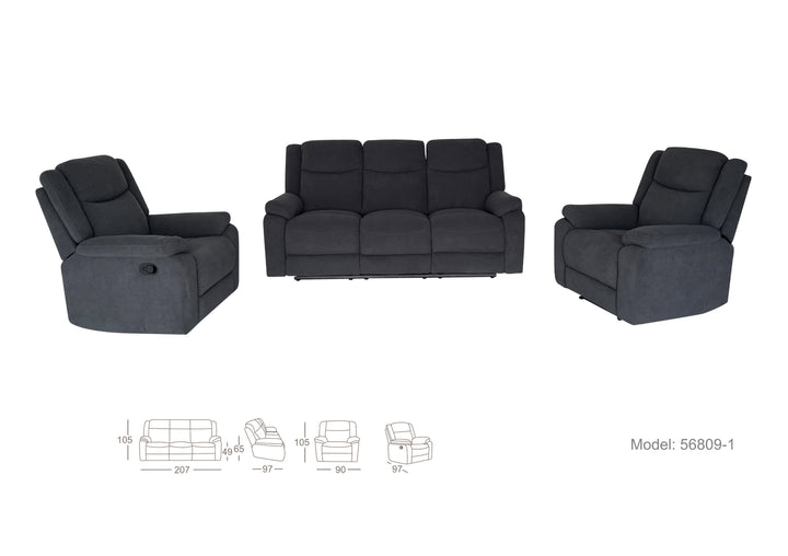 LENA 3+1+1 seater manual recliner