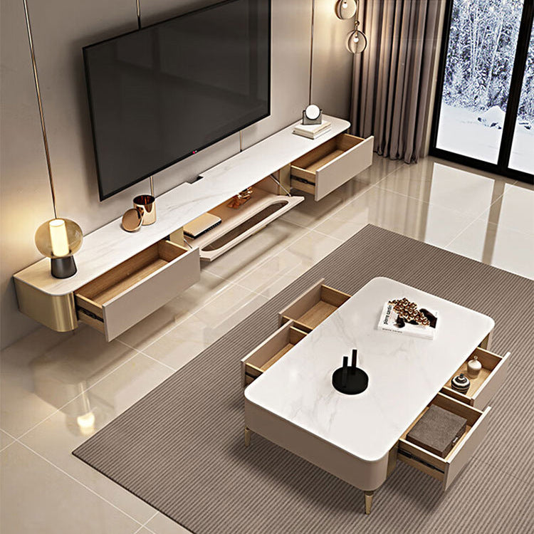 HUDSON Coffee Table - Sintered Stone with Drawers