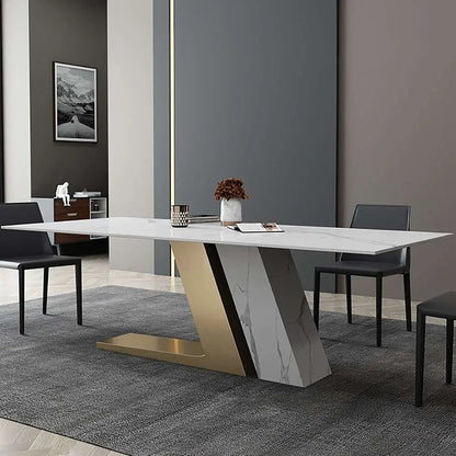 The "Aston Luxe" Marble Dining Table