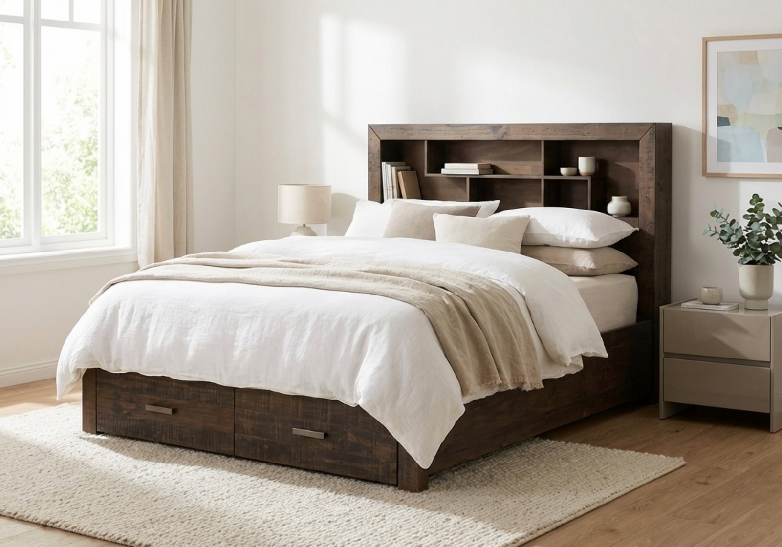 Sedona_Recycled_Pine_Bed_with_Bookend_Headboard_Storage