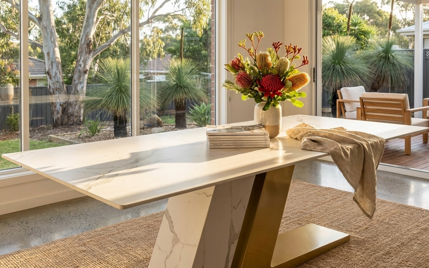 The "Aston Luxe" Marble Dining Table