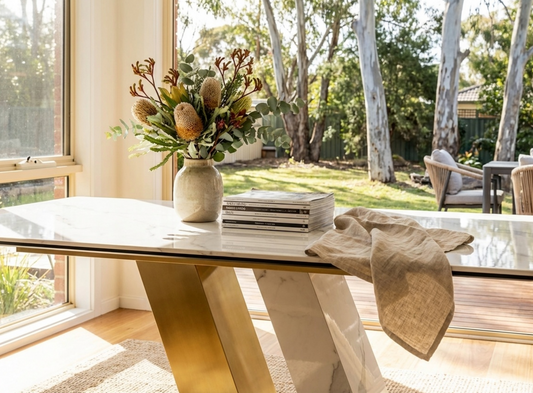 The "Aston Luxe" Marble Dining Table 2