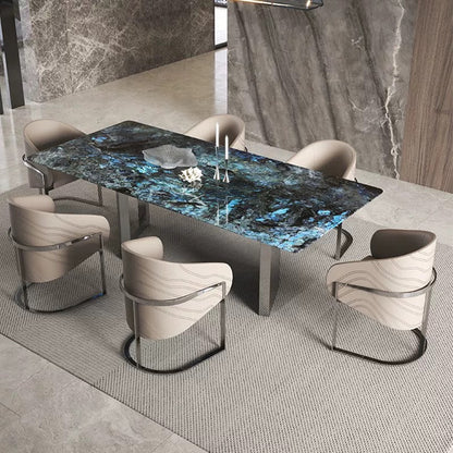 Luxury Dining Table – Aurora Blue Elegance