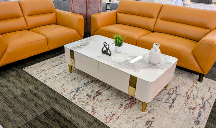 HUDSON Coffee Table - Sintered Stone with Drawers