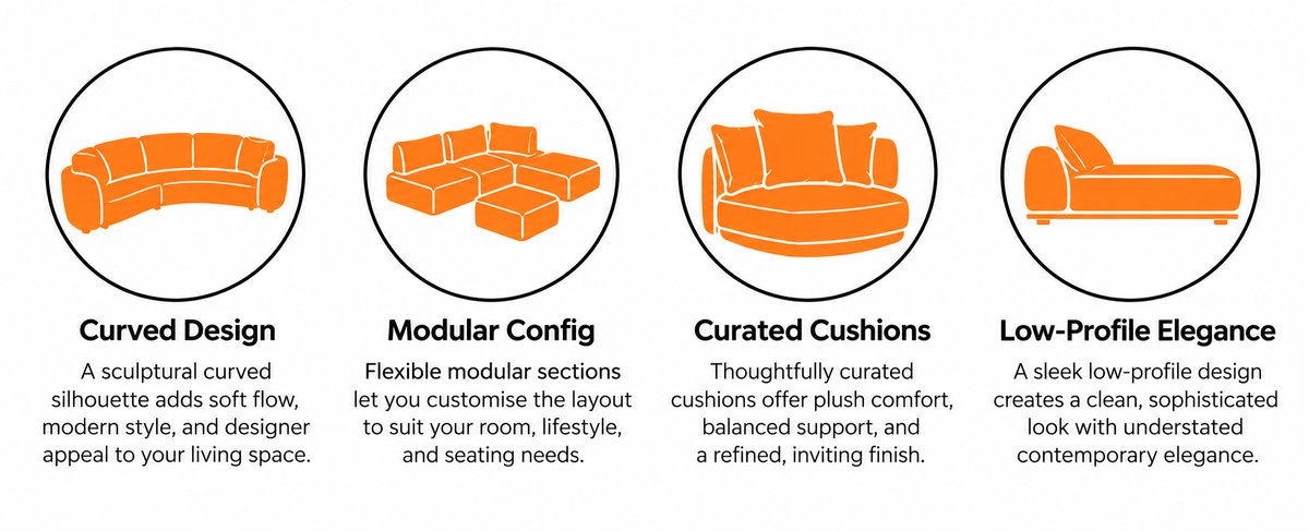 LUXE Designer Corner Modular Lounge