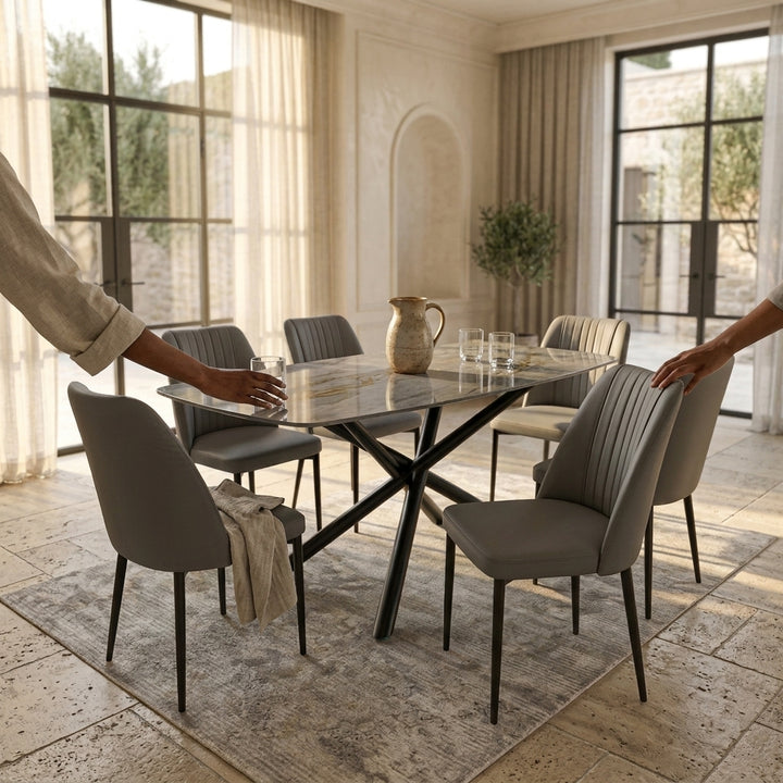 LILY Dining Table With 6 FREE Chairs