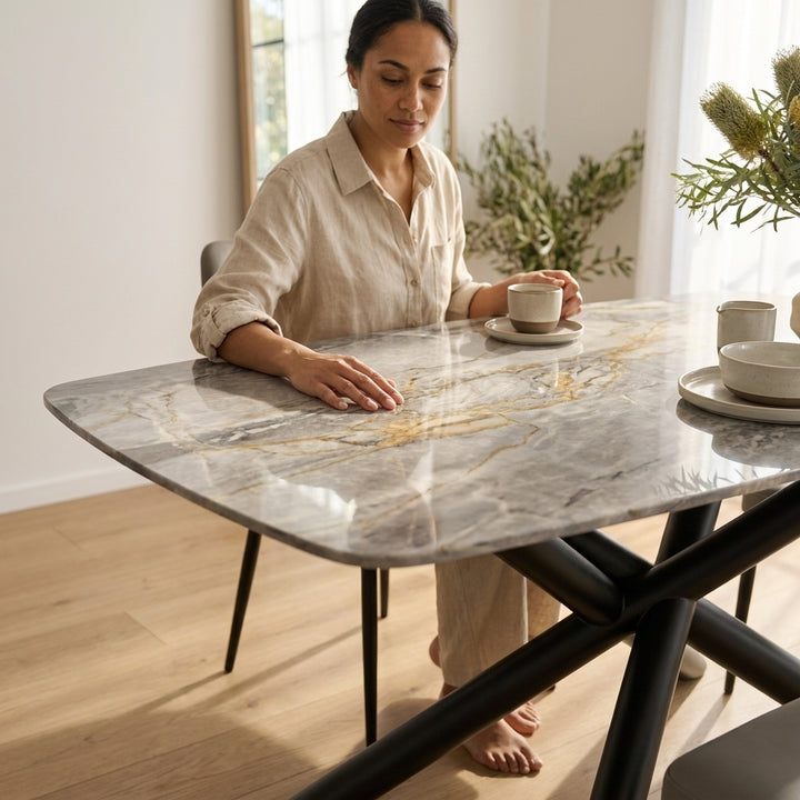 LILY Dining Table With 6 FREE Chairs