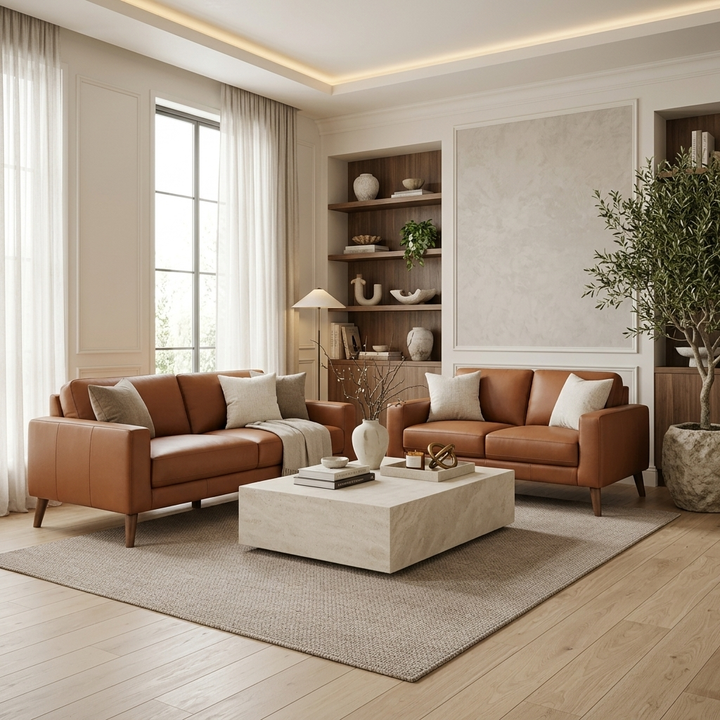 LARA Leather 3+2 Lounge