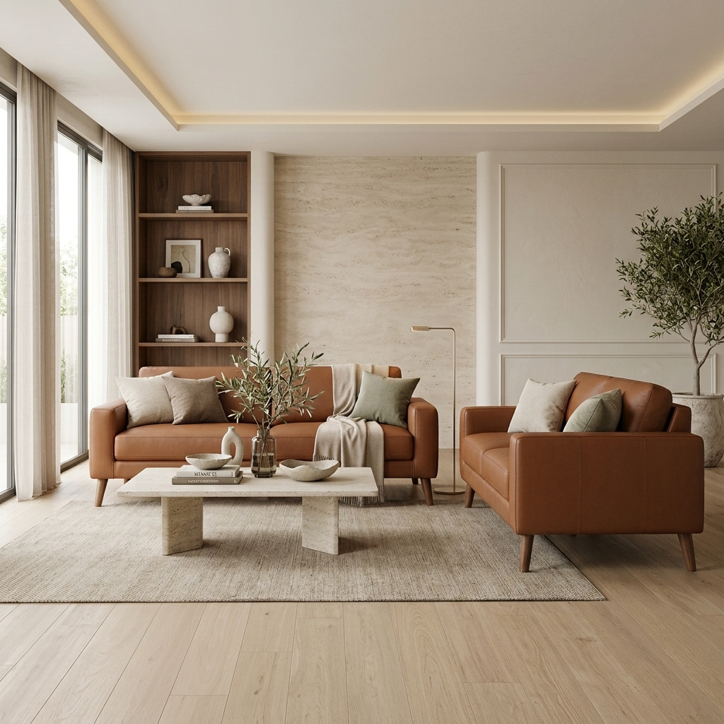 LARA Leather 3+2 Lounge