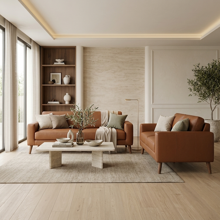 LARA Leather 3+2 Lounge