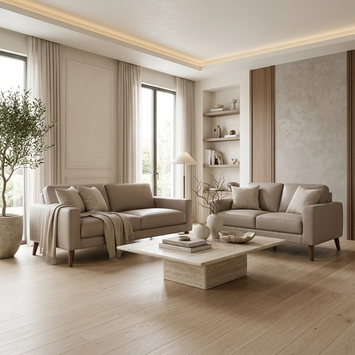 LARA Leather 3+2 Lounge