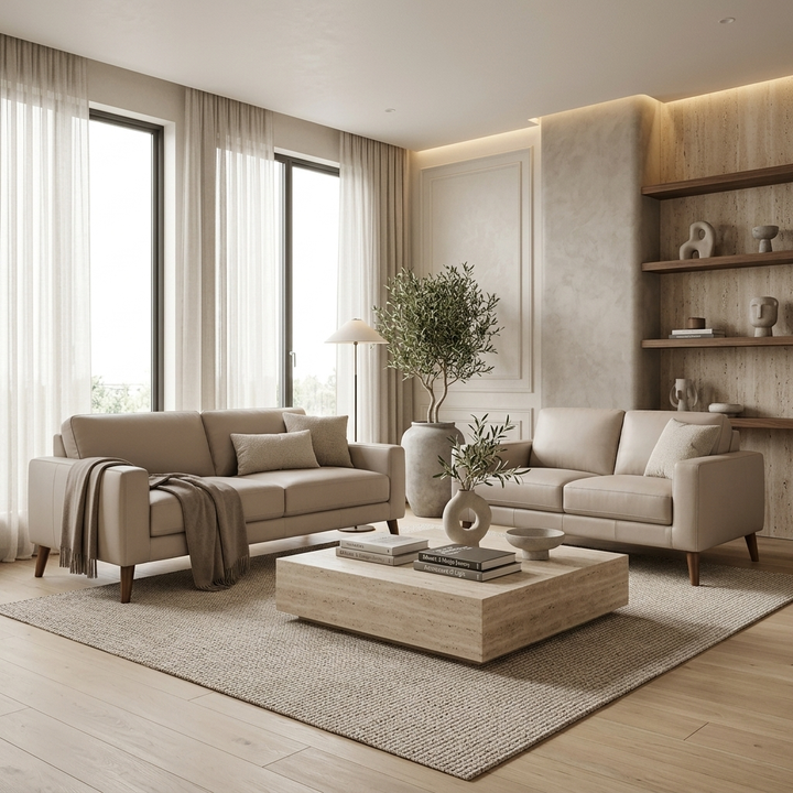LARA Leather 3+2 Lounge