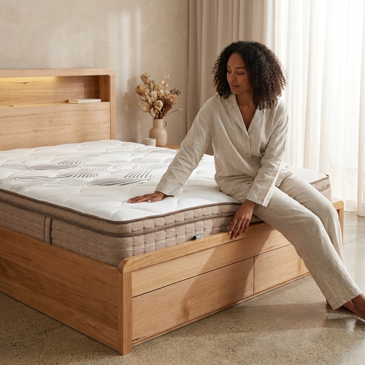 EVEREST Wooden Bed W/ Storage