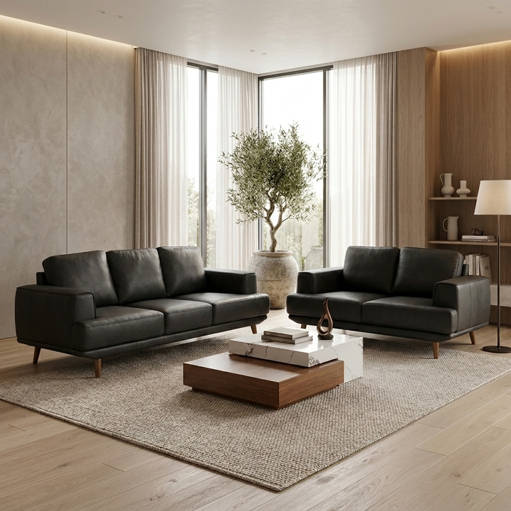 PRIMO 3+2 Leather Lounge
