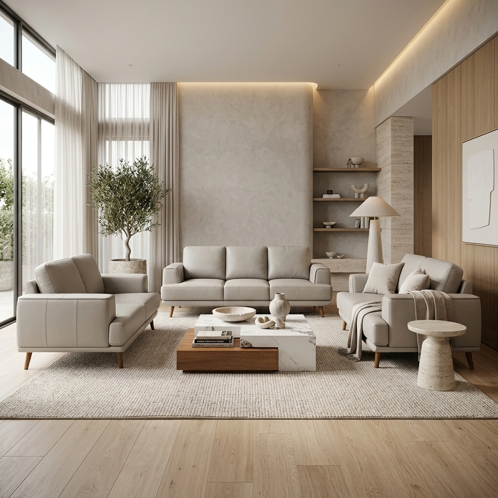 PRIMO 3+2 Leather Lounge