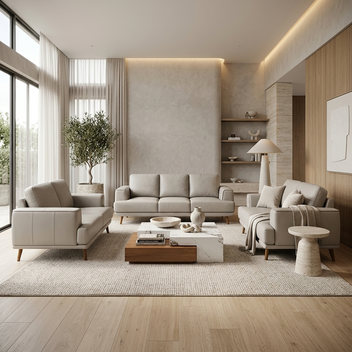 PRIMO 3+2 Leather Lounge