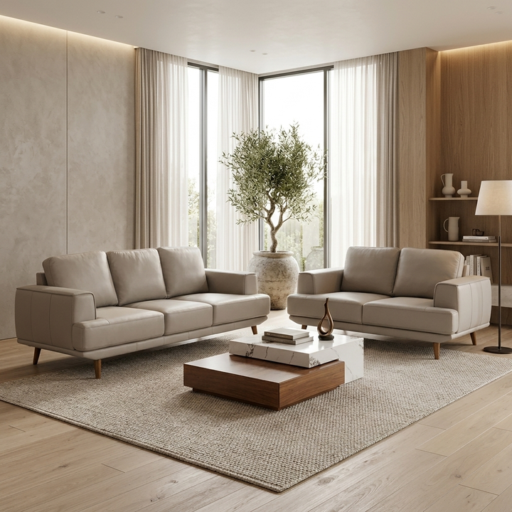 PRIMO 3+2 Leather Lounge