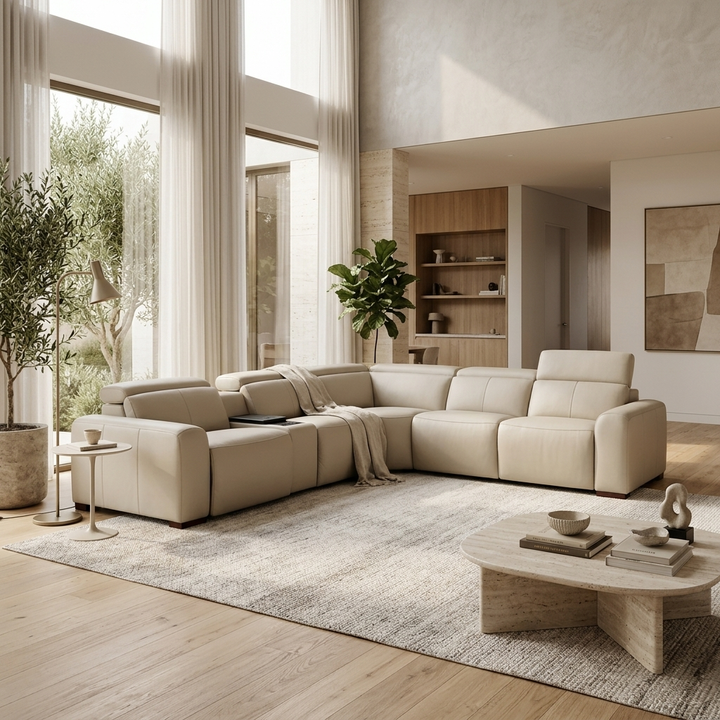 CASA NOBLE Modular Corner Lounge W/ Inbuilt Fridge