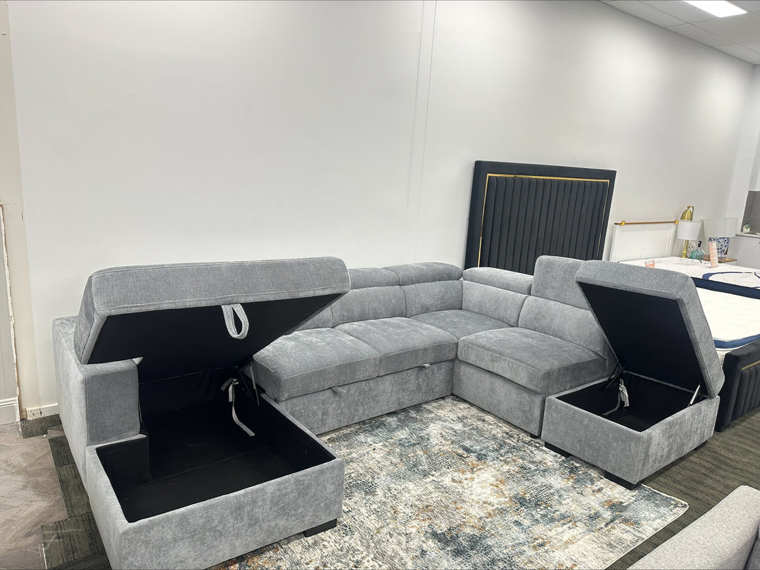 KAYLA Sofa bed with storage Ottoman