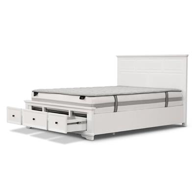 Vienna White Coastal Bedroom Suite with High Headboard