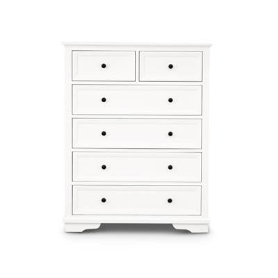 Vienna White Coastal Bedroom Suite with High Headboard