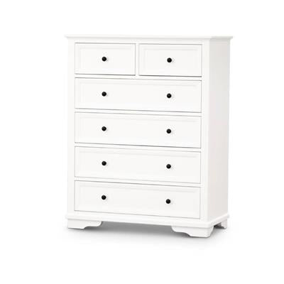 Vienna White Coastal Bedroom Suite with High Headboard