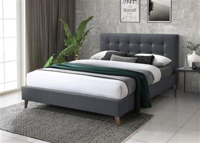 Yulara Tufted Upholstered Bed in Charcoal or Grey