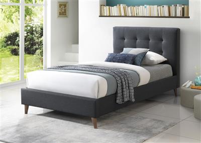 Yulara Tufted Upholstered Bed in Charcoal or Grey