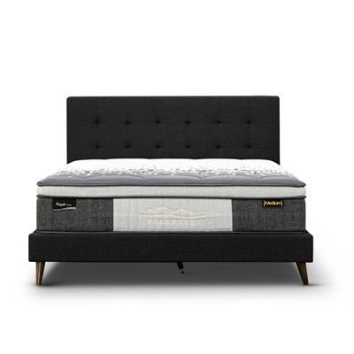 Yulara Tufted Upholstered Bed in Charcoal or Grey