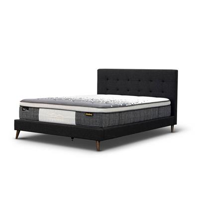 Yulara Tufted Upholstered Bed in Charcoal or Grey