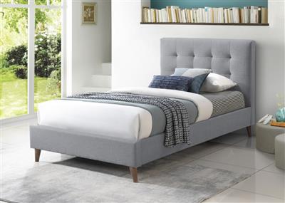 Yulara Tufted Upholstered Bed in Charcoal or Grey