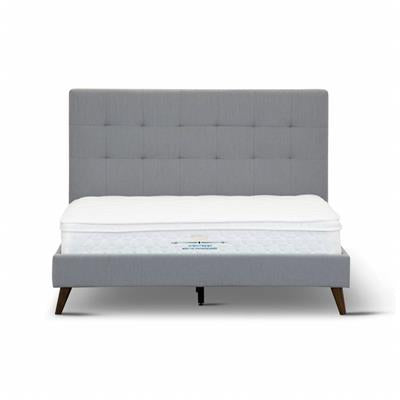 Yulara Tufted Upholstered Bed in Charcoal or Grey
