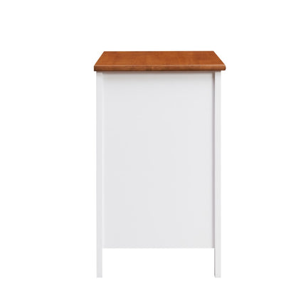 Fusion 4 DRAWER TALLBOY 42X90X95CM-WHT/MID BROWN