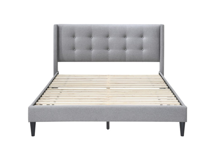 Delilah Light Grey Upholstered Bed