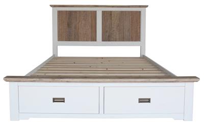 Folkestone King Bed with Storage Drawers & Acacia Timber
