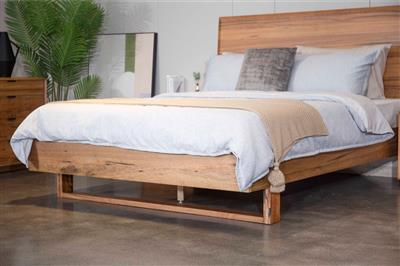 Galway Queen Bed in Natural Marri Timber