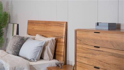 Galway King Bed in Natural Marri Timber