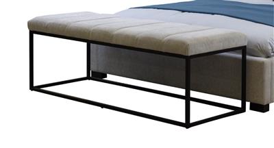 Klimt Bed with Tall Channel Headboard & Marble Bedside